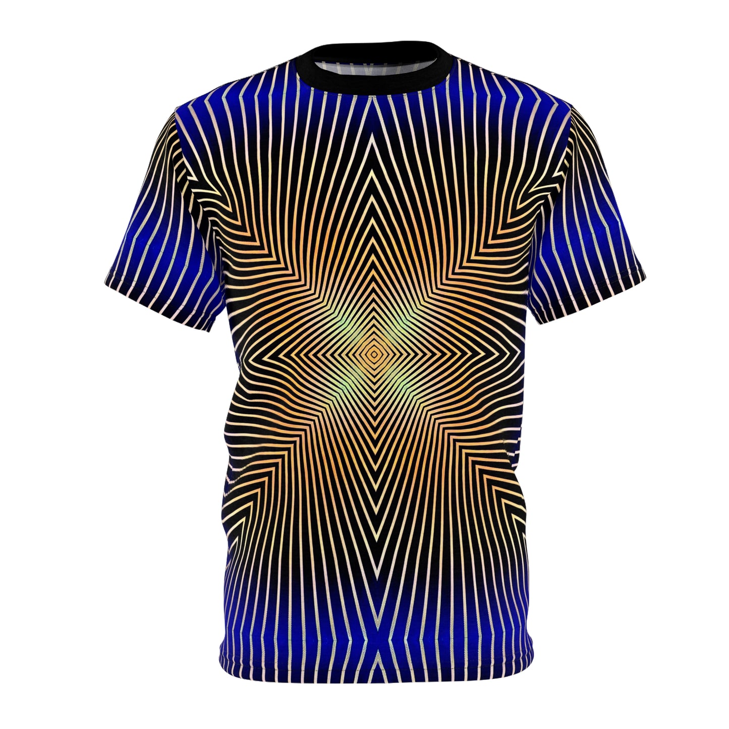 Sonic Echoes T-Shirt: Vibrant Geometric Patterns