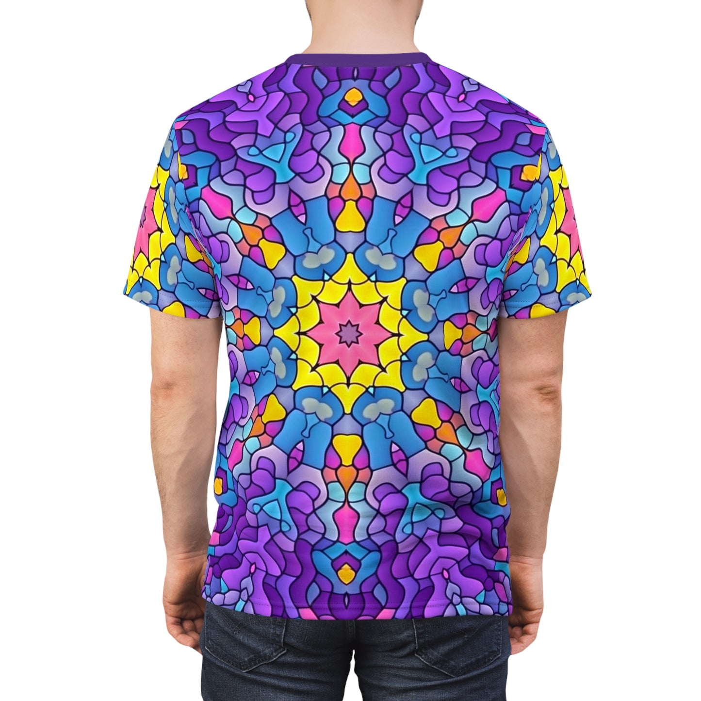 Purple Mystical Starburst Unisex All Over Print T-Shirt