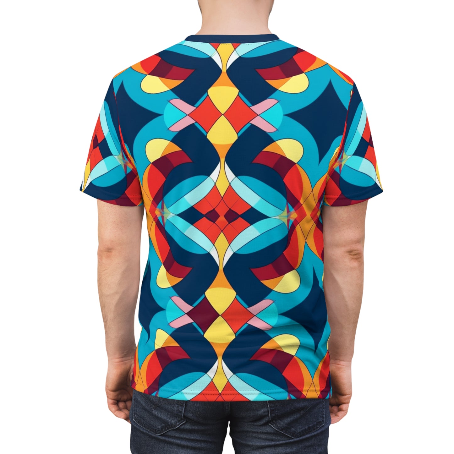 Azure Waveform Diamond All Over Print Shirt