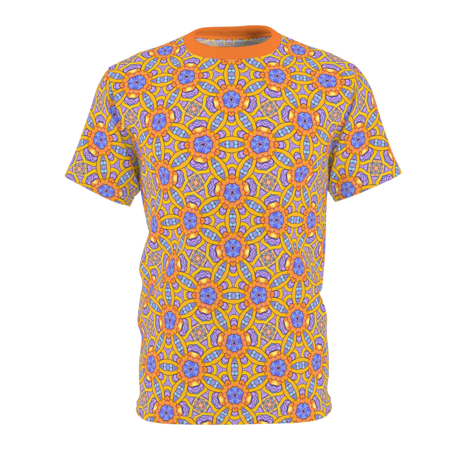 Orange High Five Locks Unisex All Over Print T-Shirt