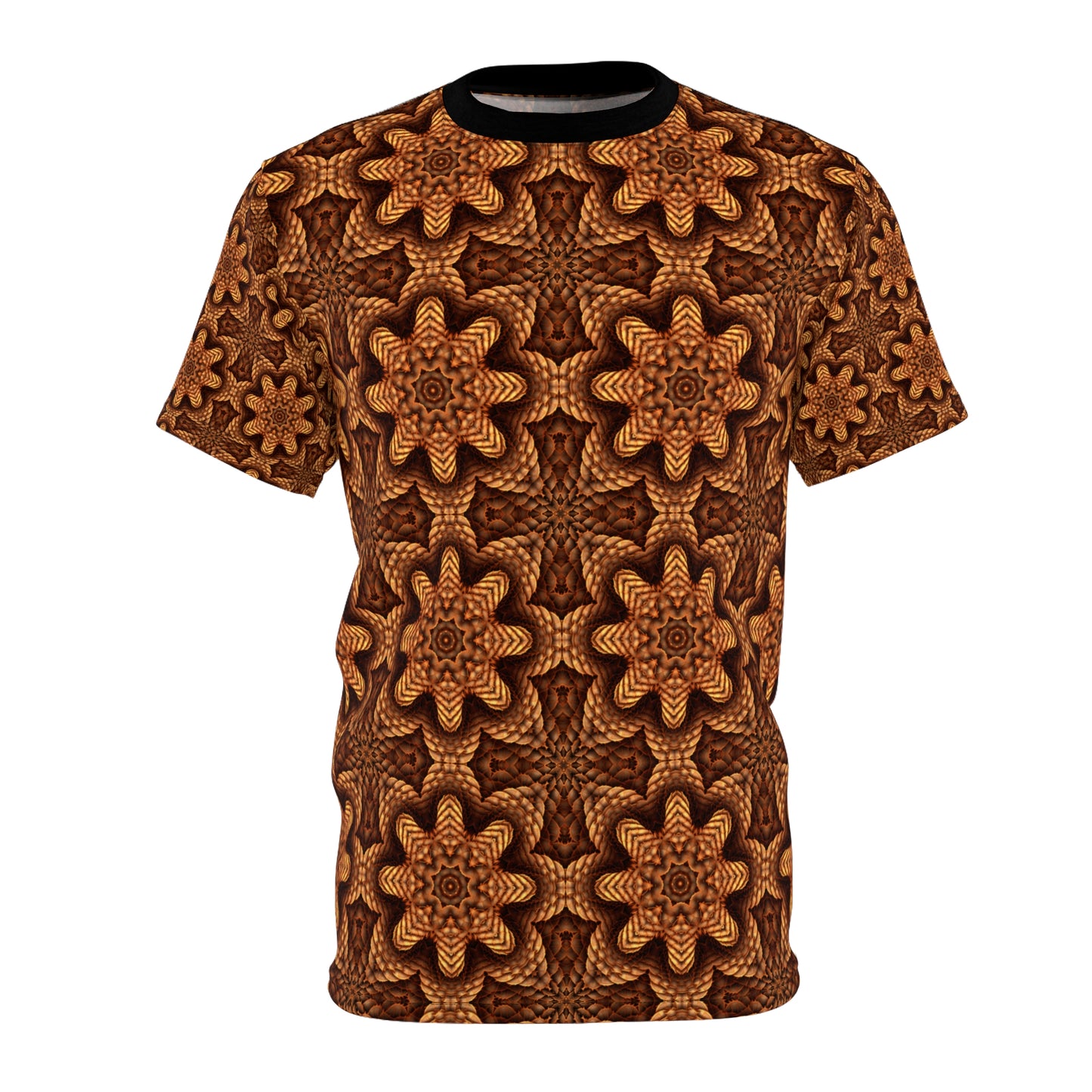 Pine Cone Cross Black Unisex T-Shirt All Over Print