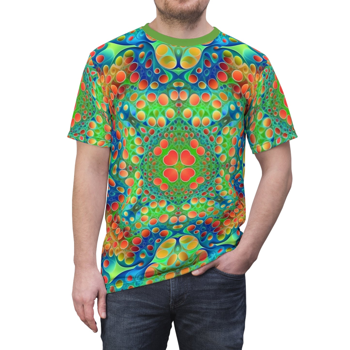 Verdant Effervescence Unisex All Over Print T-Shirt