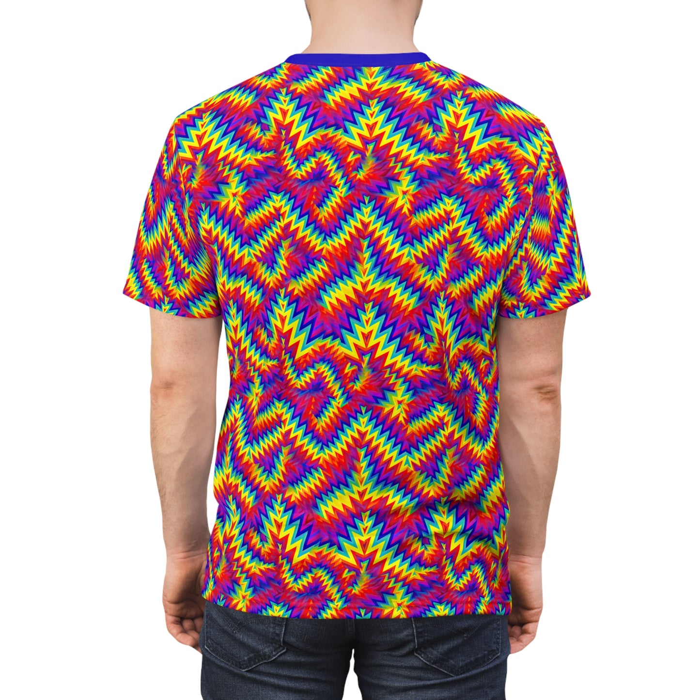 Colorful Optical Illusion Cut Out Unisex T-Shirt All Over Print