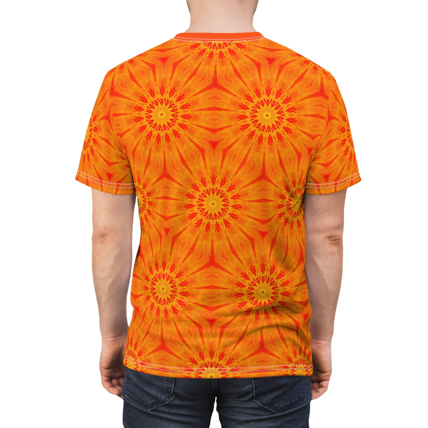 Pixelated Solar Bloom Unisex T-Shirt All Over Print