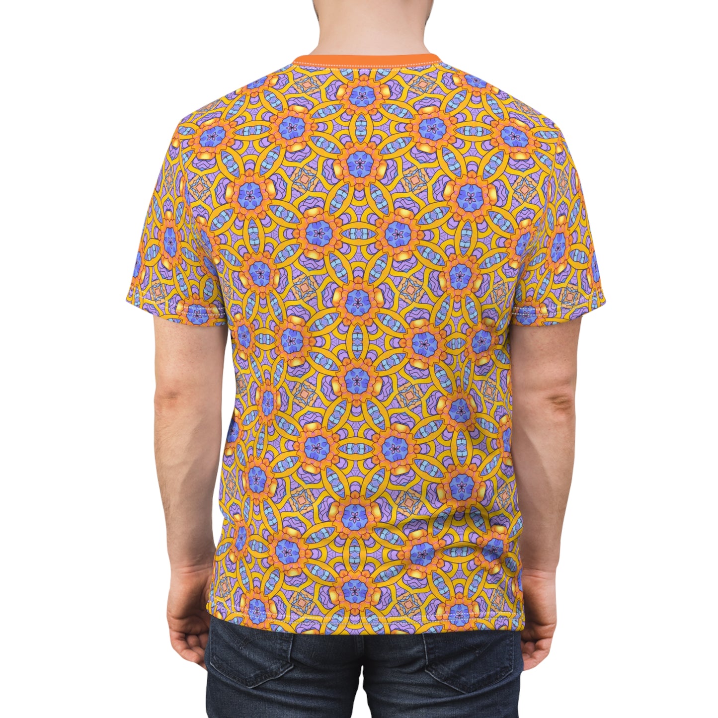 Orange High Five Locks Unisex All Over Print T-Shirt