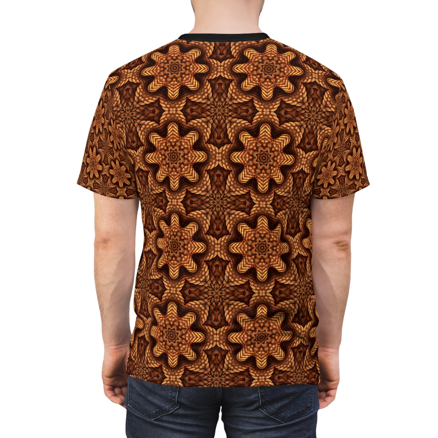 Pine Cone Cross Black Unisex T-Shirt All Over Print