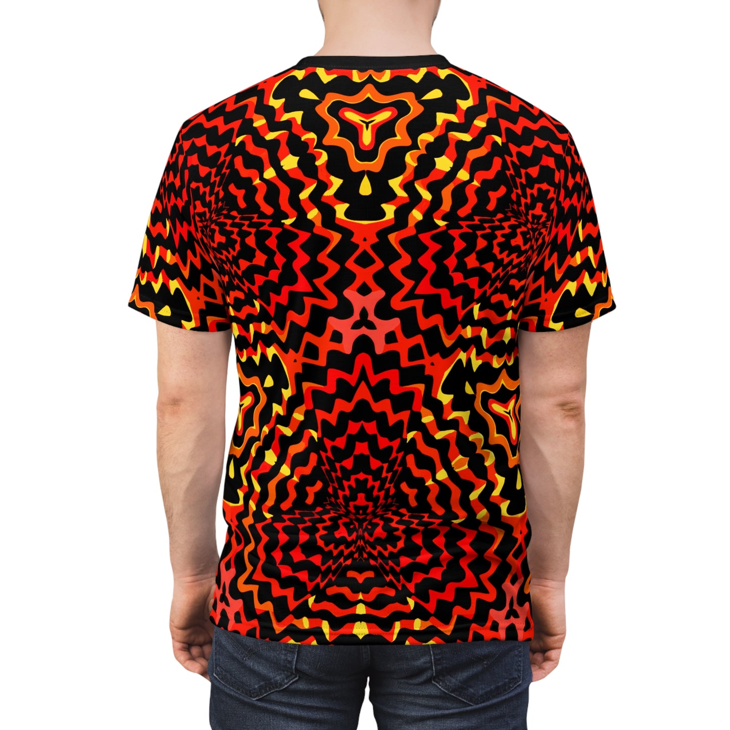 Cyclone's Embrace T-Shirt: Psychedelic Tornado Vortex Tee - Unisex All-Over Print Graphic Shirt