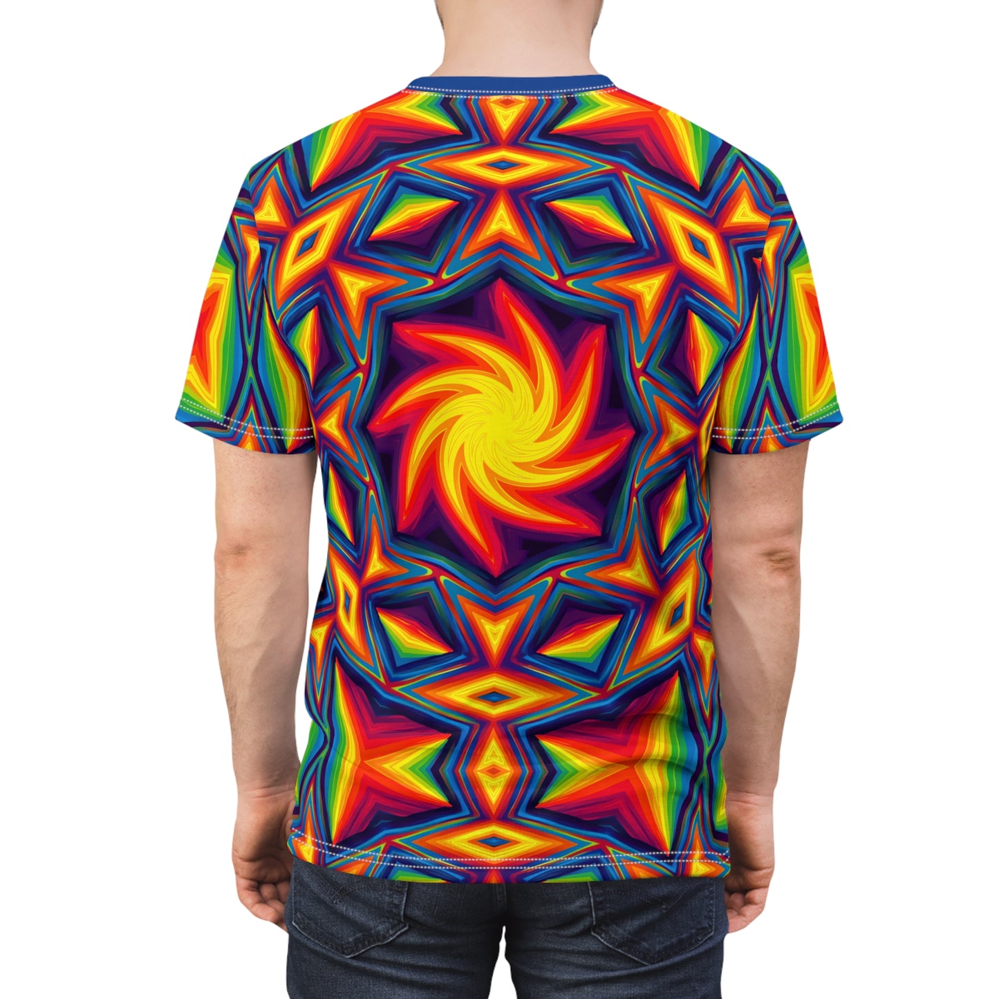 Phosphene Reverie T-Shirt - Psychedelic Swirl Design, Vibrant Festival Wear, Cosmic Geometric Art Tee