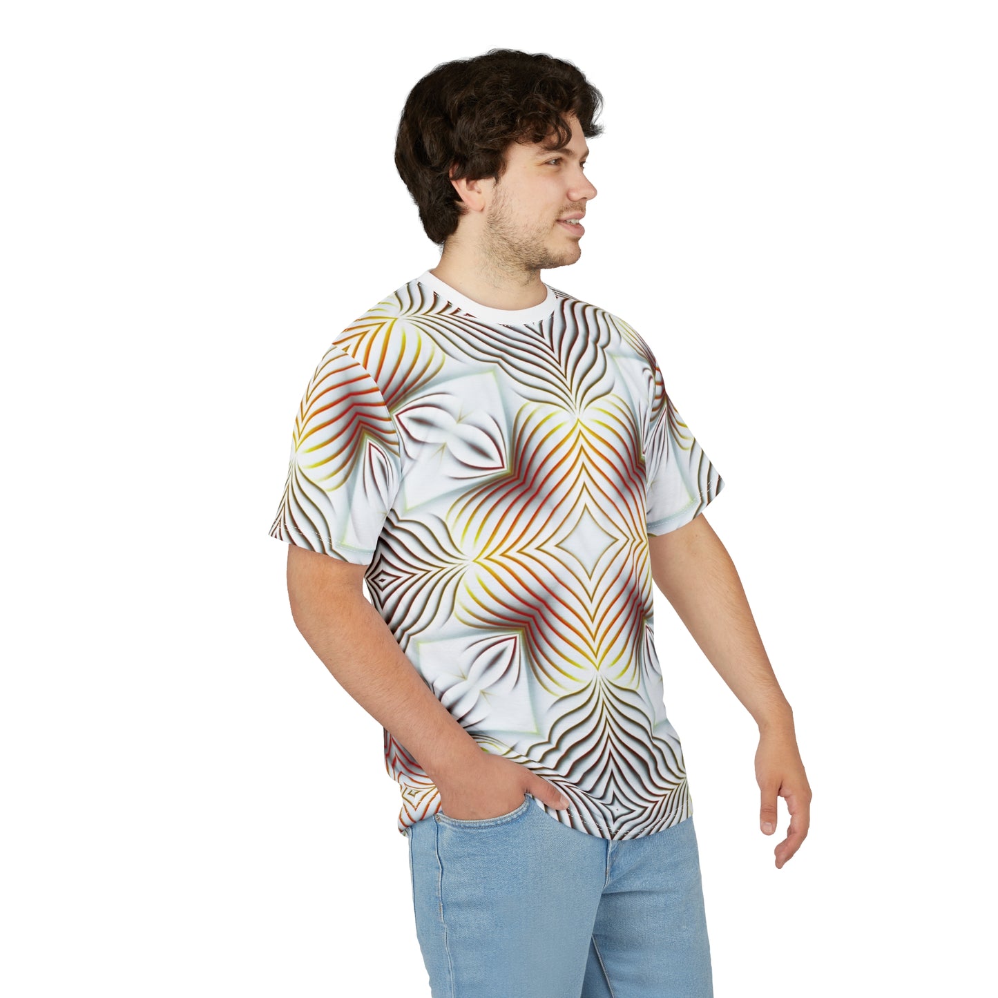 Cosmic Convergence T-Shirt - Sacred Vibrational Energy, Geometric Unity Design, Psychedelic Spiritual Wear