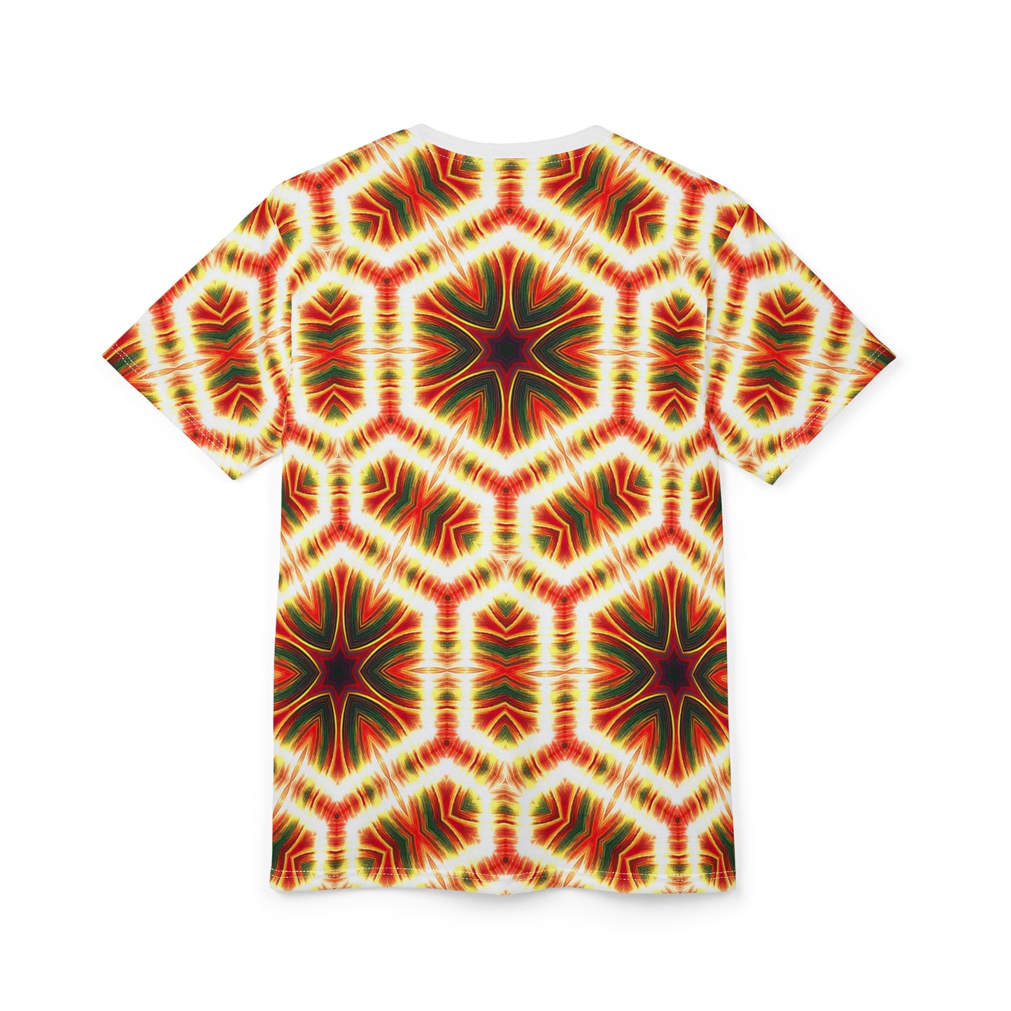 Eternal Ember Tie-Dye Tee - Blazing Festival Wear - Psychedelic All-Over Print - Rave-Ready Unisex Trippy Boho Vibes