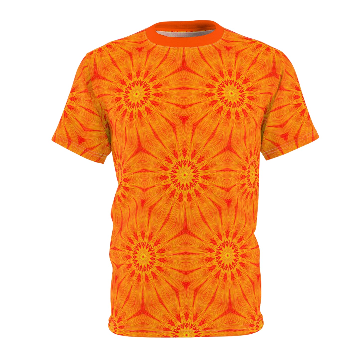 Pixelated Solar Bloom Unisex T-Shirt All Over Print