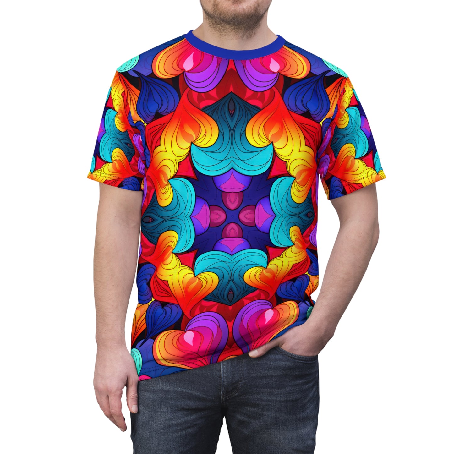 Colorfully Vibrant Hearts Unisex T-Shirt