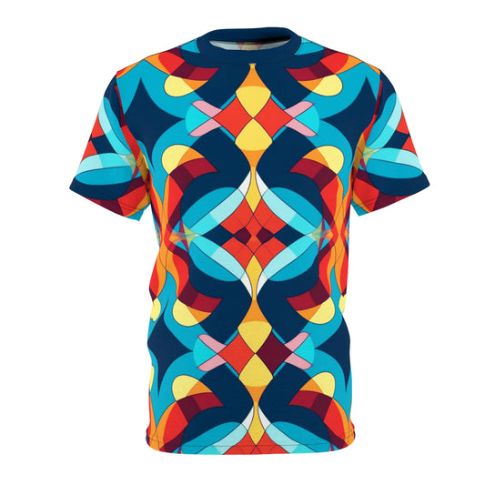 Azure Waveform Diamond All Over Print Shirt