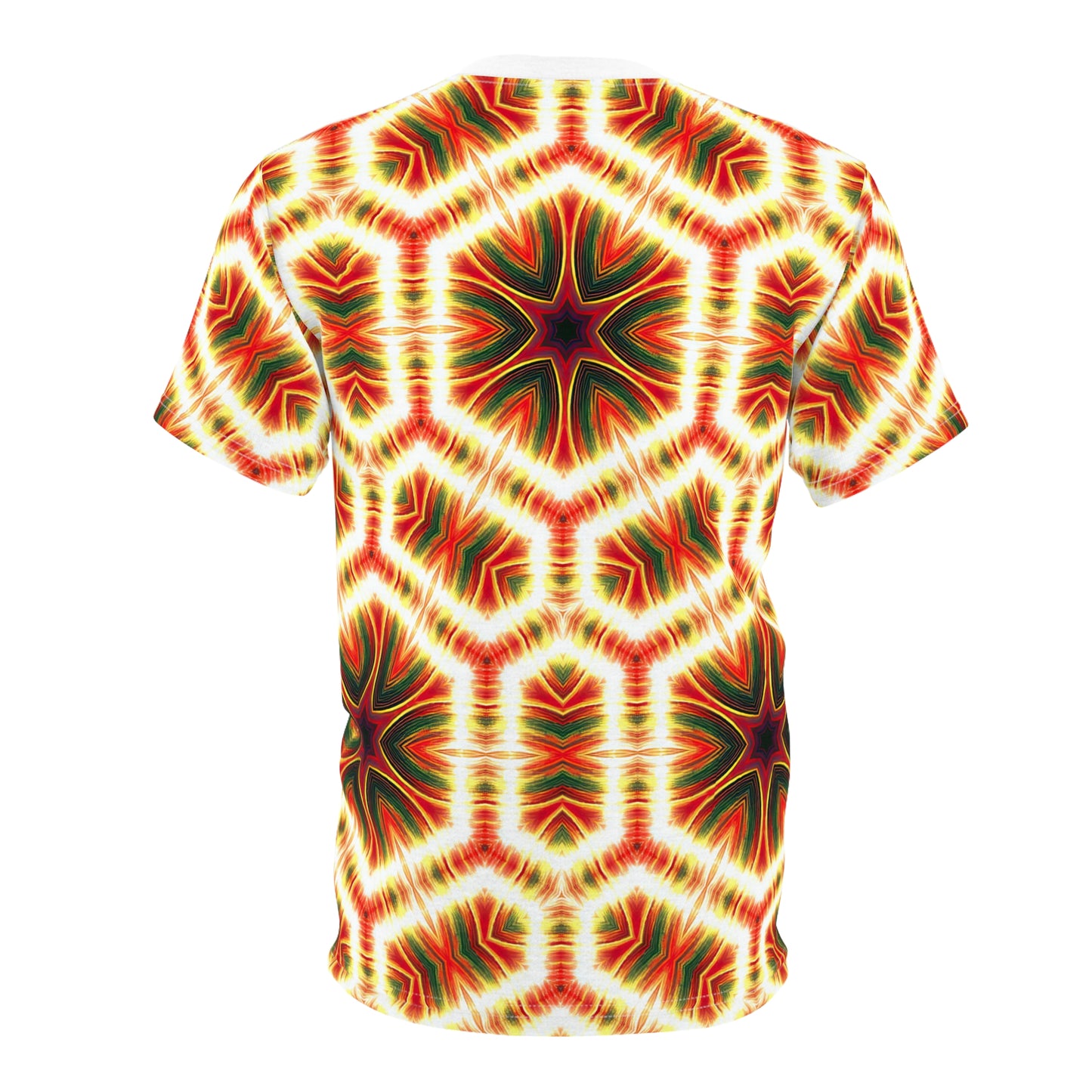 Eternal Ember Tie-Dye Tee - Blazing Festival Wear - Psychedelic All-Over Print - Rave-Ready Unisex Trippy Boho Vibes