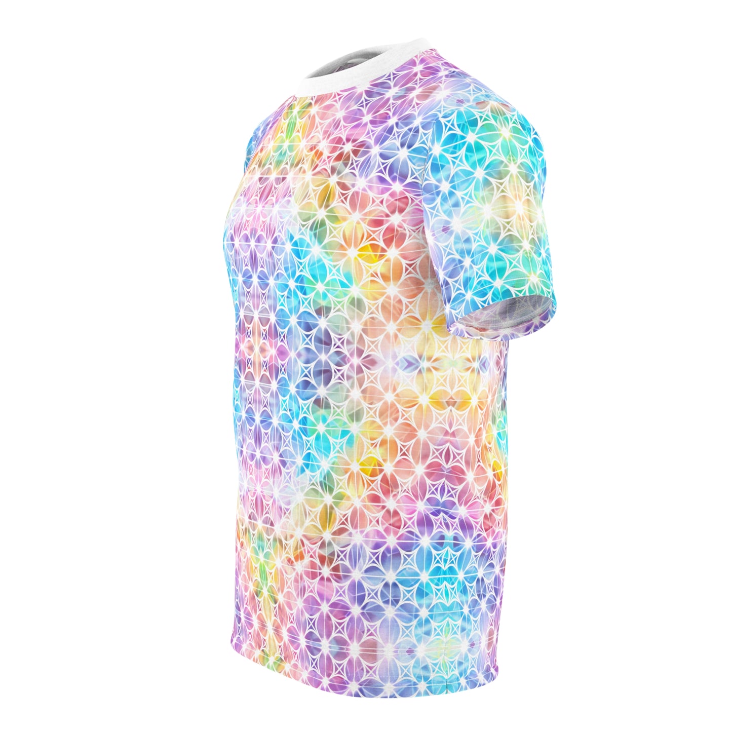 Rainbow Floralchemy Shirt - Vibrant Alchemical Flower Tee, Mystic Spectrum Top, Chakra Petal T-Shirt, Colorful Sacred Geometry Wear