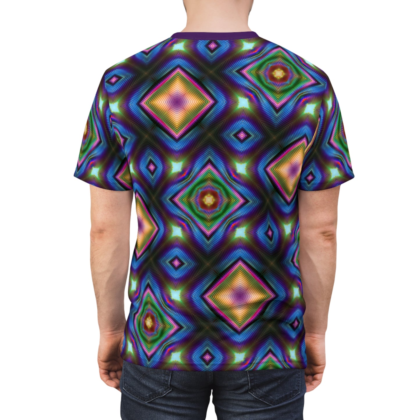 Parabolic Resonator T-Shirt - Psychedelic Geometric Pattern Tee - Vibrant Mandala Inspired Festival Clothing - Unisex Trippy Art Apparel