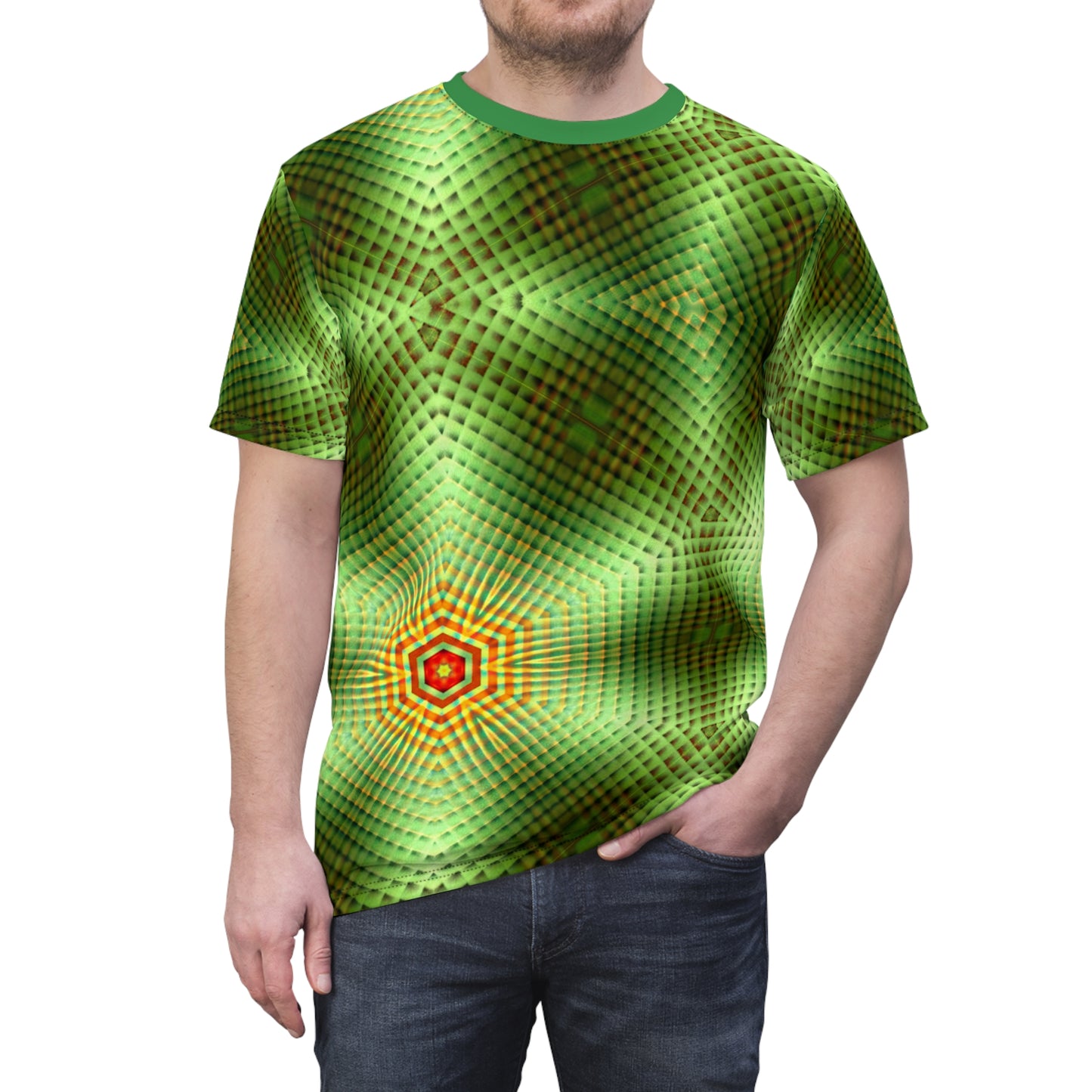 Emerald Time Wave Psychedelic Energy T-Shirt