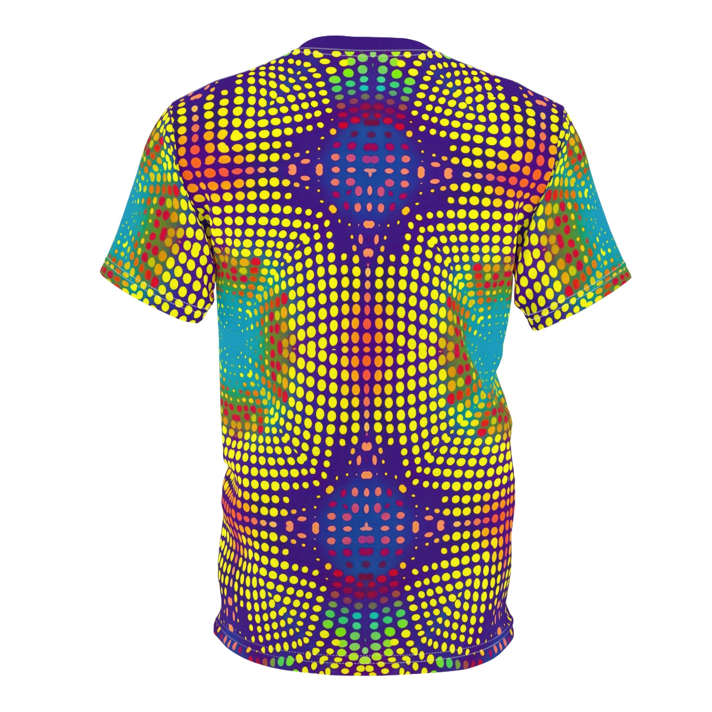 The Point and Zero T-Shirt - Psychedelic Dot Pattern Design, Vibrant Festival Wear, Trippy Geometric Art Tee