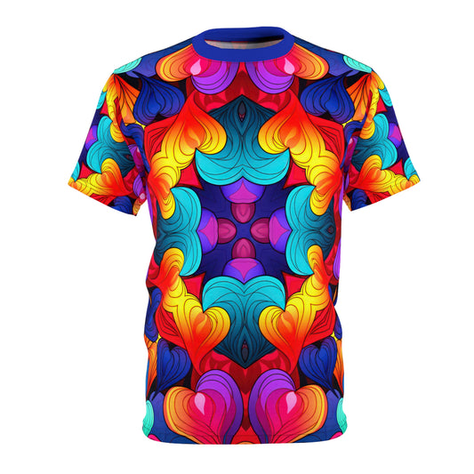 Colorfully Vibrant Hearts Unisex T-Shirt