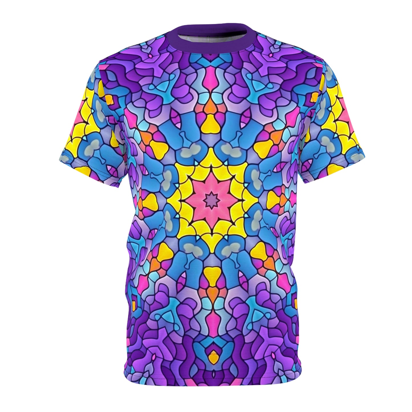 Purple Mystical Starburst Unisex All Over Print T-Shirt