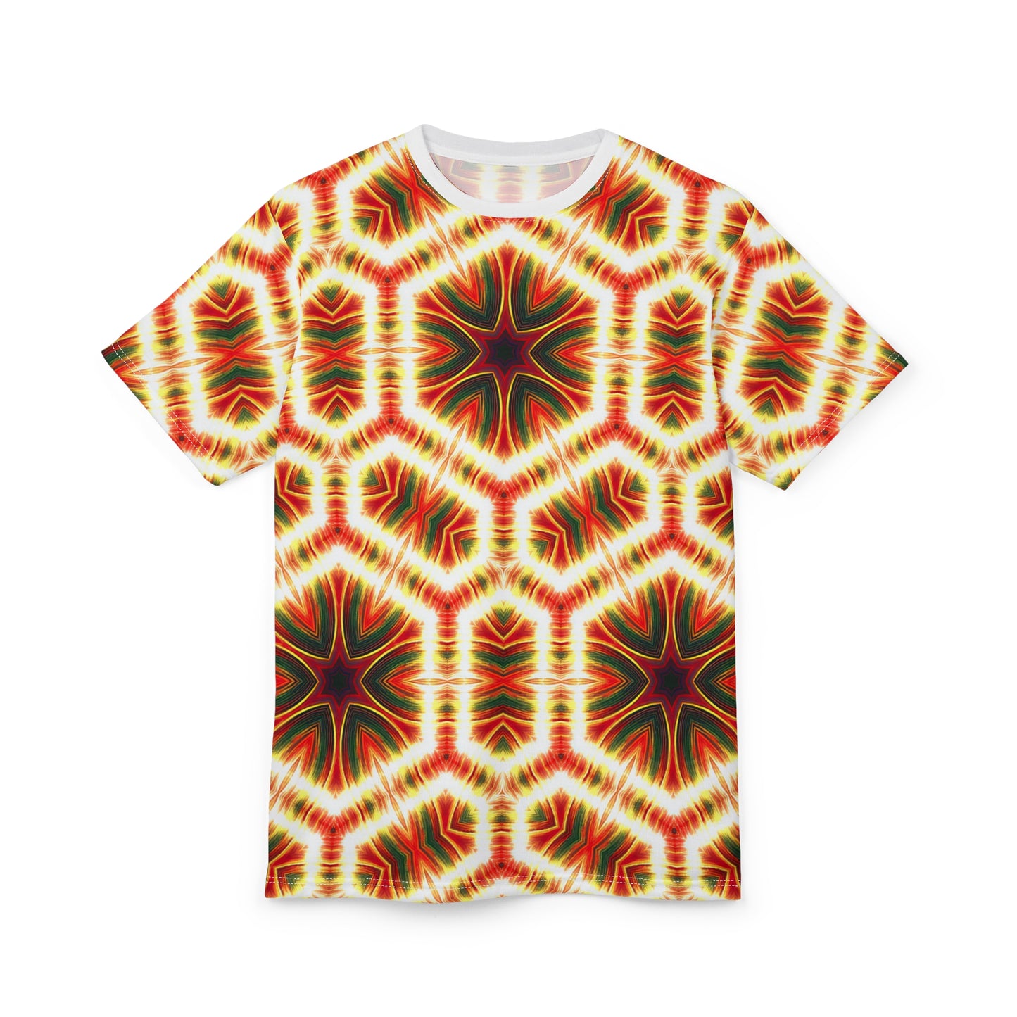 Eternal Ember Tie-Dye Tee - Blazing Festival Wear - Psychedelic All-Over Print - Rave-Ready Unisex Trippy Boho Vibes