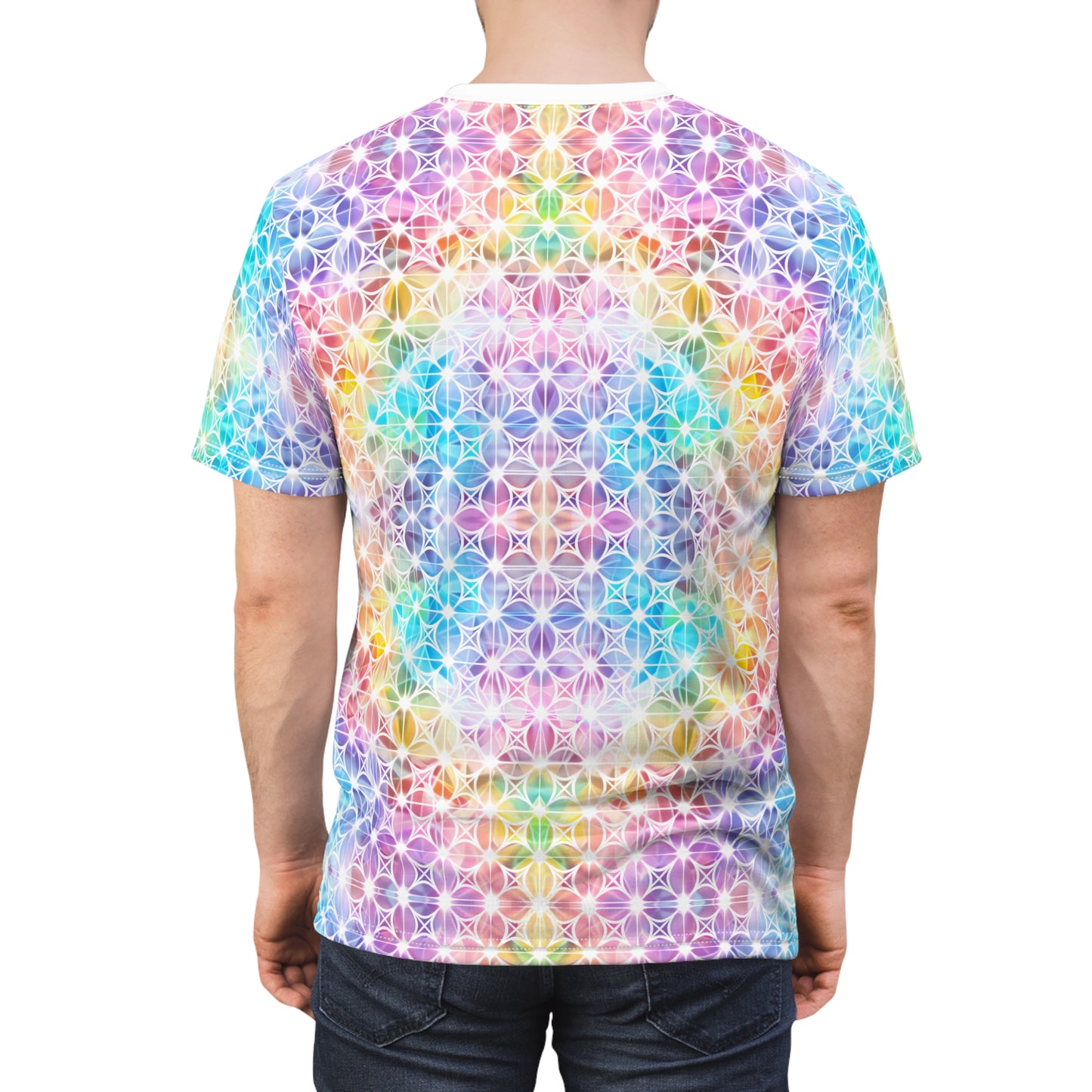 Rainbow Floralchemy Shirt - Vibrant Alchemical Flower Tee, Mystic Spectrum Top, Chakra Petal T-Shirt, Colorful Sacred Geometry Wear